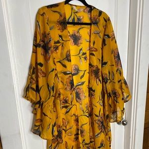 Yellow Floral kimono